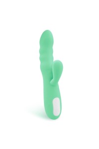 Vibratore rabbit rotante verde