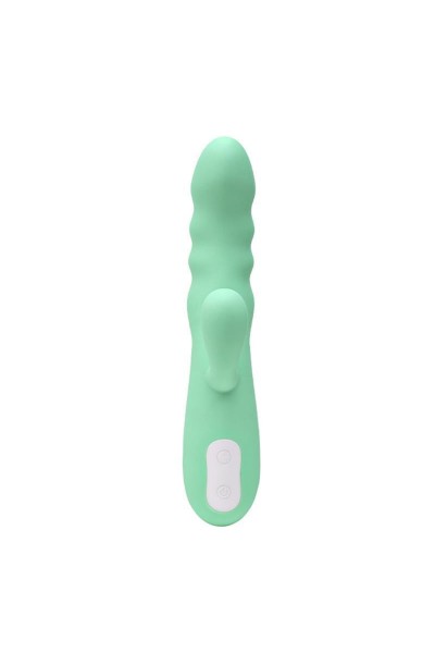 Vibratore rabbit rotante verde