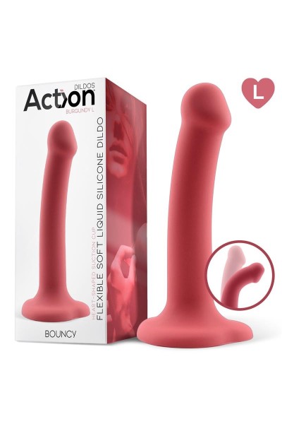 Dildo iper flessibile Bouncy S 19 cm borgogna