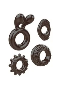 Set 4 anelli fallici Ring My Bell