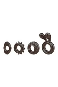 Set 4 anelli fallici Ring My Bell