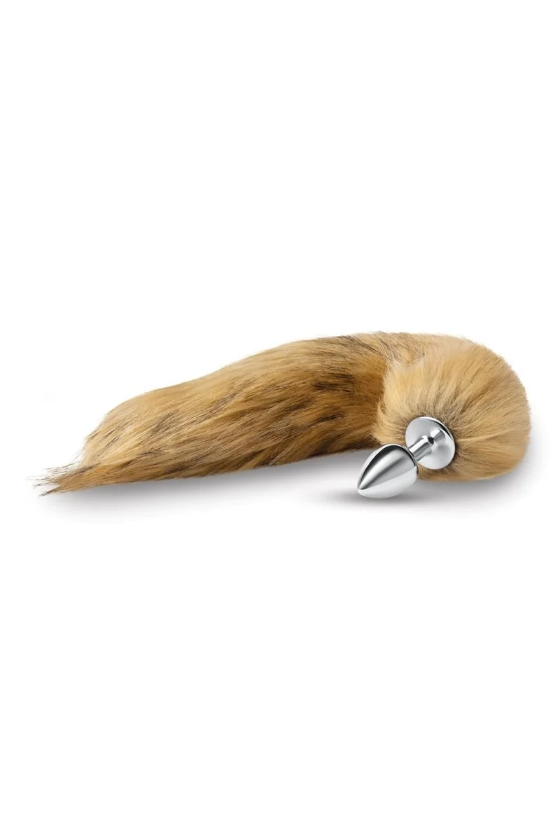 Plug anale in metallo con coda di volpe marrone Furry Tales