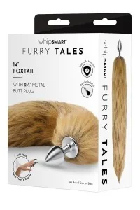 Plug anale in metallo con coda di volpe marrone Furry Tales