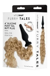 Plug anale in silicone con coda di cavallo bionda Furry Tales