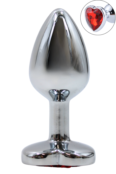 Plug bijou coeur en aluminium bijou rouge Small LOVELY