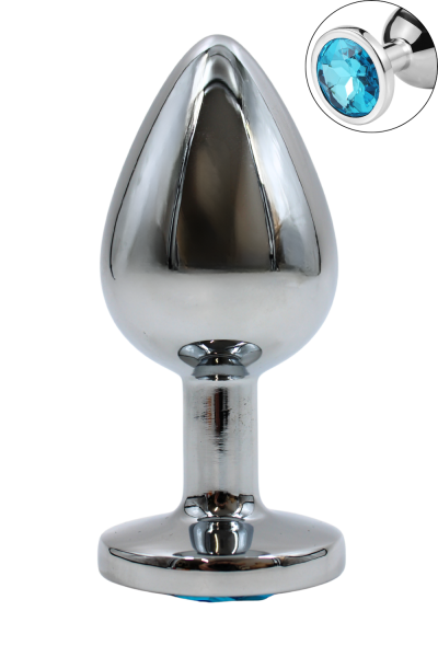 Plug bijou en aluminium bijou bleu Large HELIRA