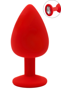 Plug anale con gioiello trasparente Cherry L