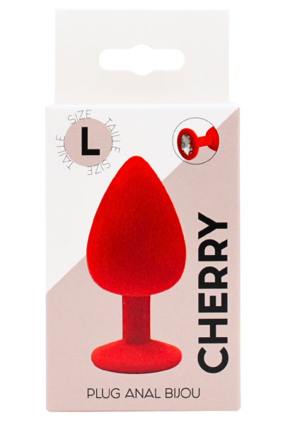 Plug rouge bijou cristal Large CHERRY
