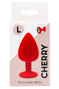 Plug rouge bijou cristal Large CHERRY