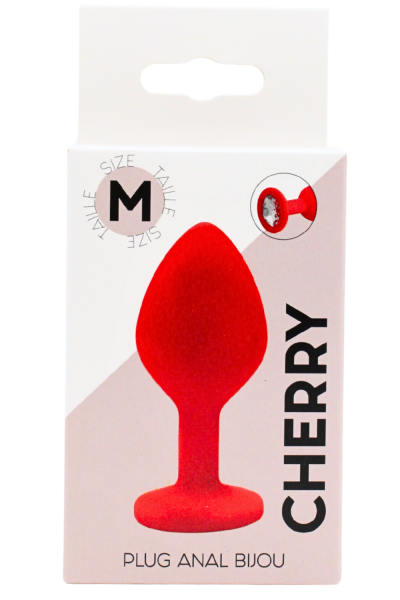 Plug rouge bijou cristal Medium CHERRY
