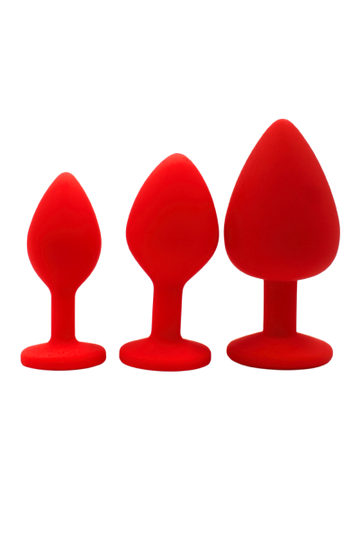 Plug rouge bijou cristal Medium CHERRY