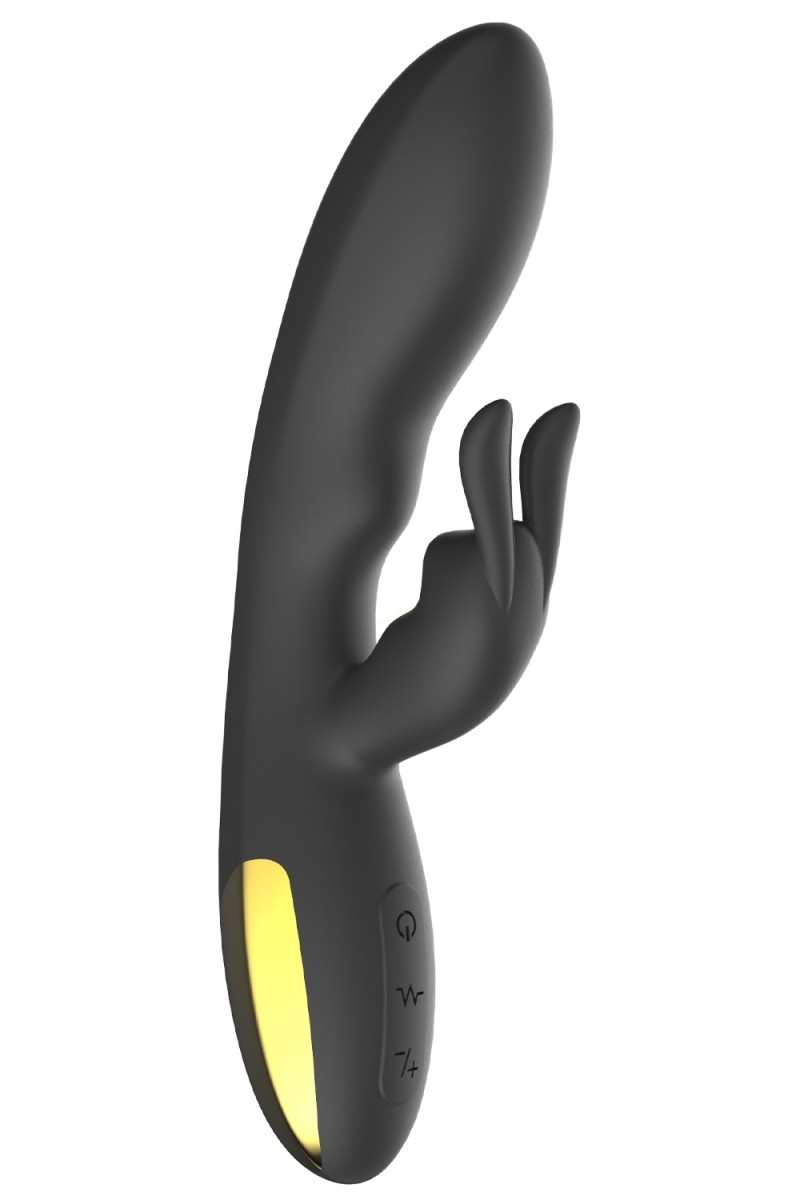 Vibromasseur rabbit noir Luxe très puissant, USB