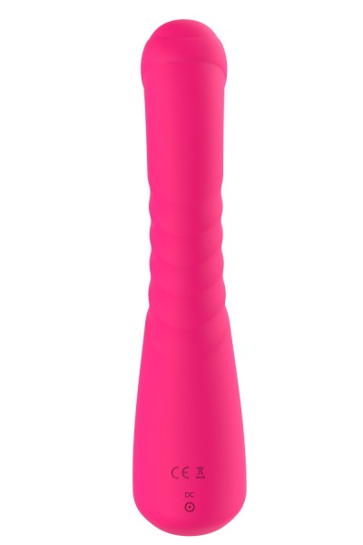 Vibromasseur rabbit rose chauffant avec fonction va-et-vient, USB