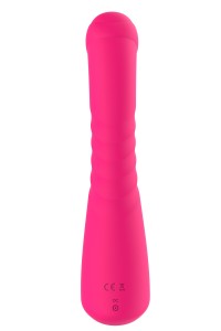 Vibromasseur rabbit rose chauffant avec fonction va-et-vient, USB