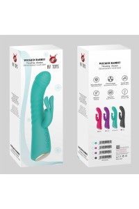 Vibromasseur rabbit rose chauffant avec fonction va-et-vient, USB