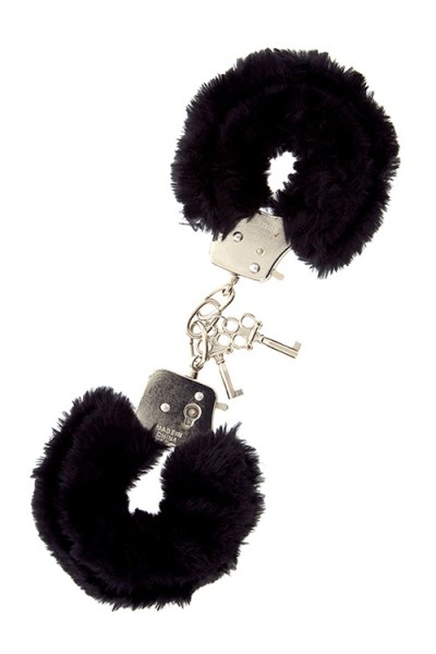 Manette in peluche nero