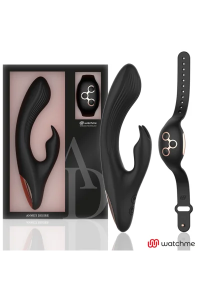 Vibratore Rabbit Con Tecnologia Watchme Anne's Desire Rabbit Nero/Oro