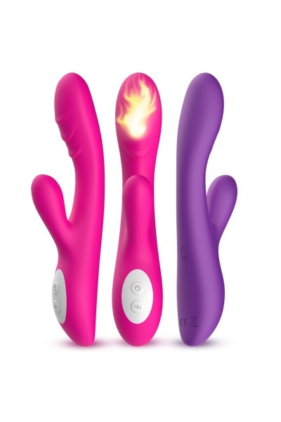 Vibratore rabbit con effetto calore Spark viola