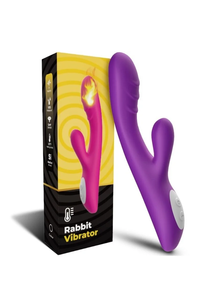 Vibratore rabbit con effetto calore Spark viola