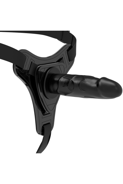 Imbracatura con dildo nero 15 cm