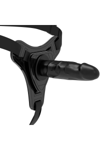 Imbracatura con dildo nero 15 cm