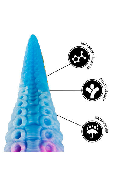 Dildo tentacolo azzurro Phorcys taglia grande