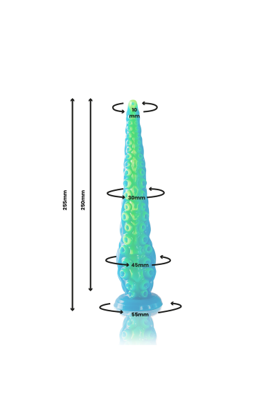 Dildo a tentacolo fluorescente Scylla formato piccolo