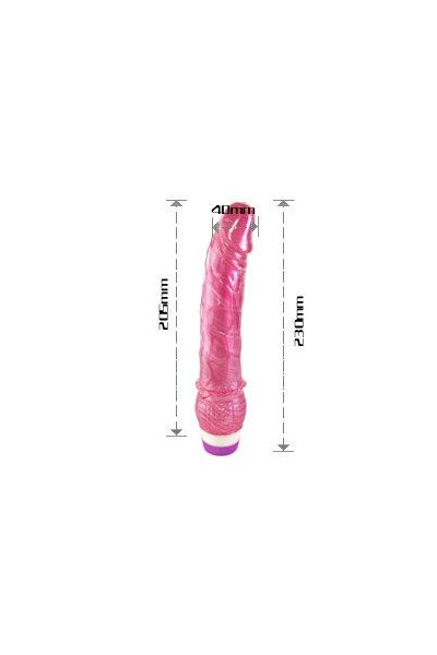 Vibratore realistico Waves Of Pleasure rosso 23 cm