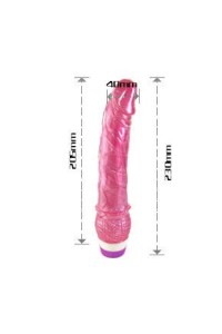 Vibratore realistico Waves Of Pleasure rosso 23 cm