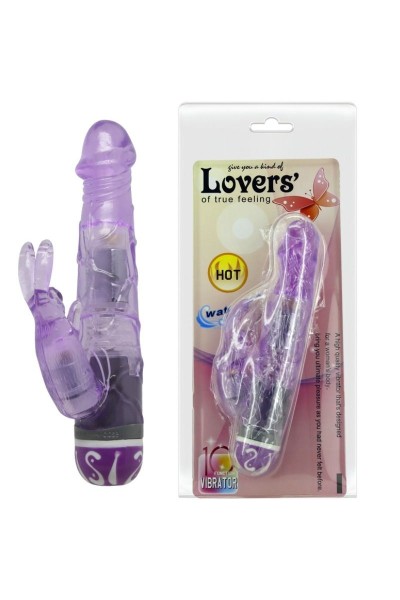 Vibratore rabbit Lovers viola 17 cm