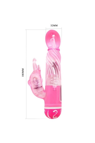 Vibratore rabbit Lovers rosa 18 cm