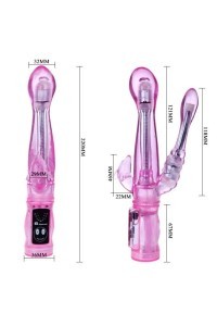 VIBRADOR FLEXIBLE CON ESTIMULADOR ANAL