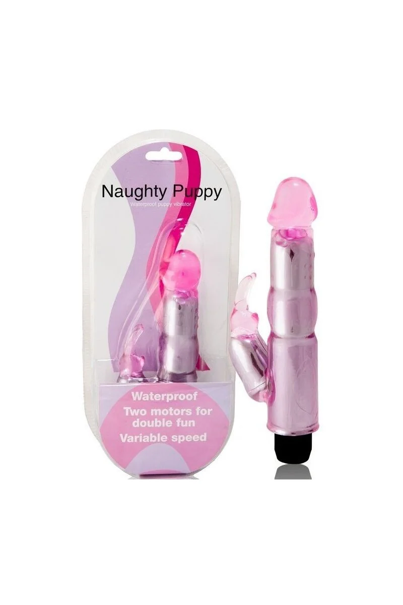 Vibratore rabbit Naughty Puppy rosa