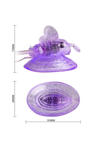 Stimolatore clitorideo a forma di farfalla