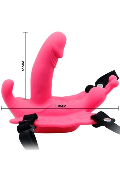 Stimolatore vaginale clitorideo a forma di farfalla Ultra Passionate