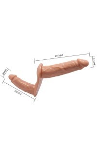 Imbracatura con doppio dildo Ultra Passionate