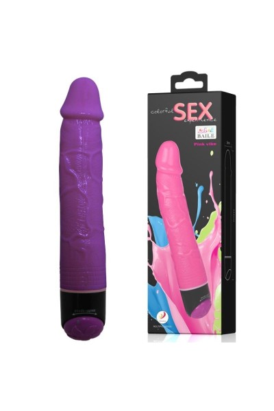 COLORFUL SEX VIBRADOR REALISTICO LILA 23 CM