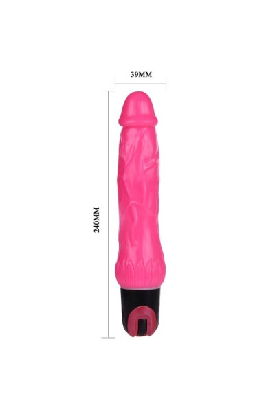 Vibratore realistico multi velocità rosa 24 cm