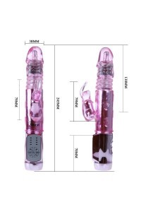 Vibratore rabbit rotante e con sistema su e giù Throbbing Bunny 24,5 cm