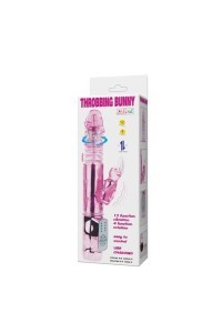 Vibratore rabbit rotante e con sistema su e giù Throbbing Bunny 24,5 cm