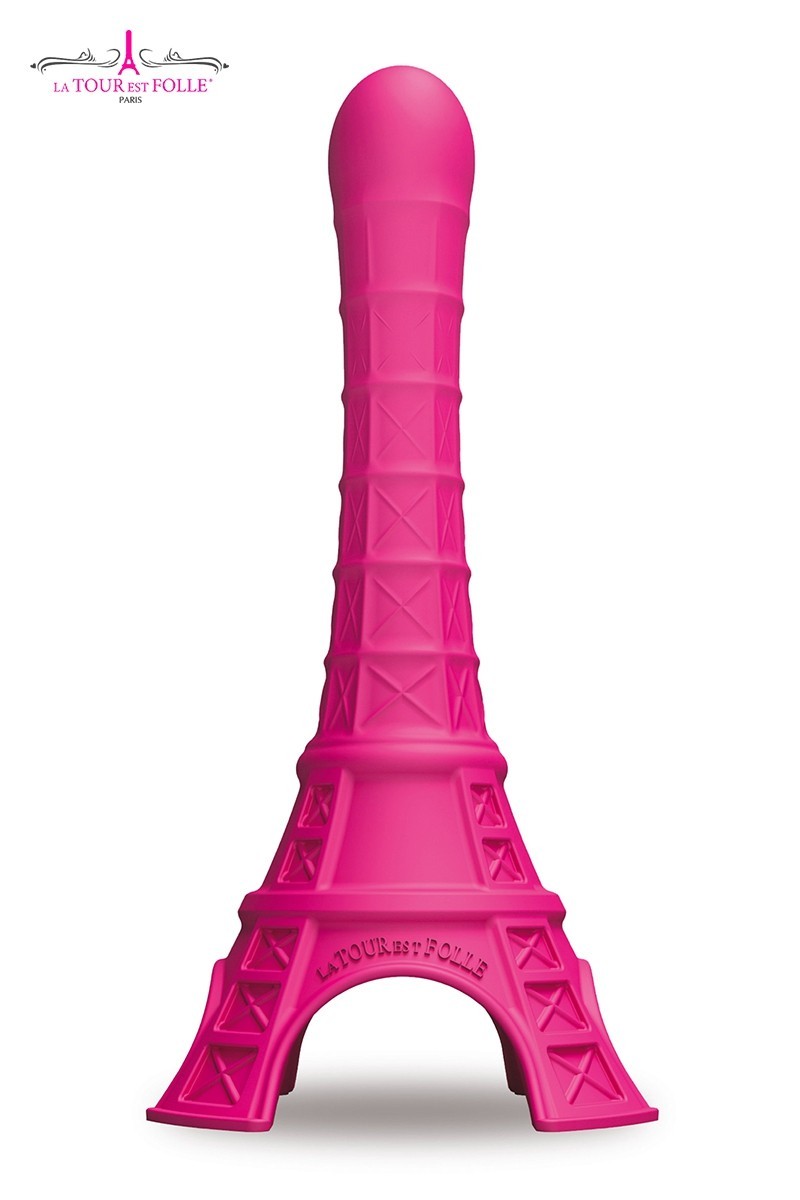 Dildo a forma di torre Eiffel rosa