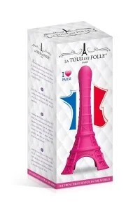 Dildo a forma di torre Eiffel rosa