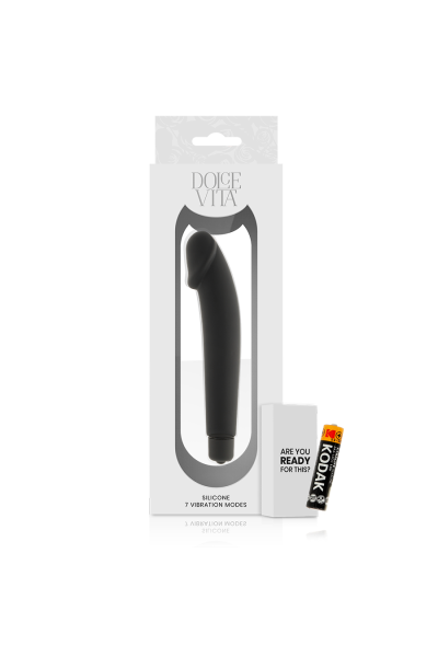 Vibratore classico in silicone nero