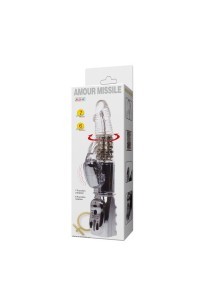 Vibratore rabbit rotante trasparente Amour Missile