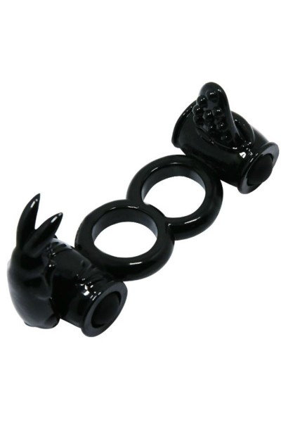 Anello vibrante doppio con rabbit Sweet Ring