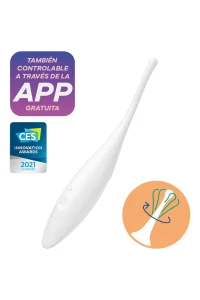 SATISFYER TWIRLING JOY ESTIMULADOR CLITORIS - BLANCO