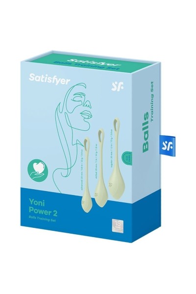 Set Palline Vaginali Yoni Power 2 verde - Satisfyer