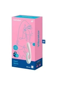 Vibratore rabbit con app Heat Wave bianco