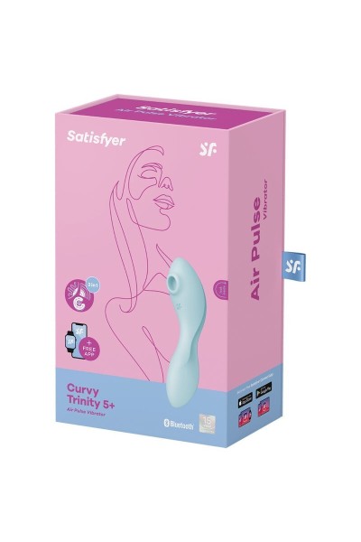 Stimolatore clitorideo con app Curvy Trinity 5+ azzurro