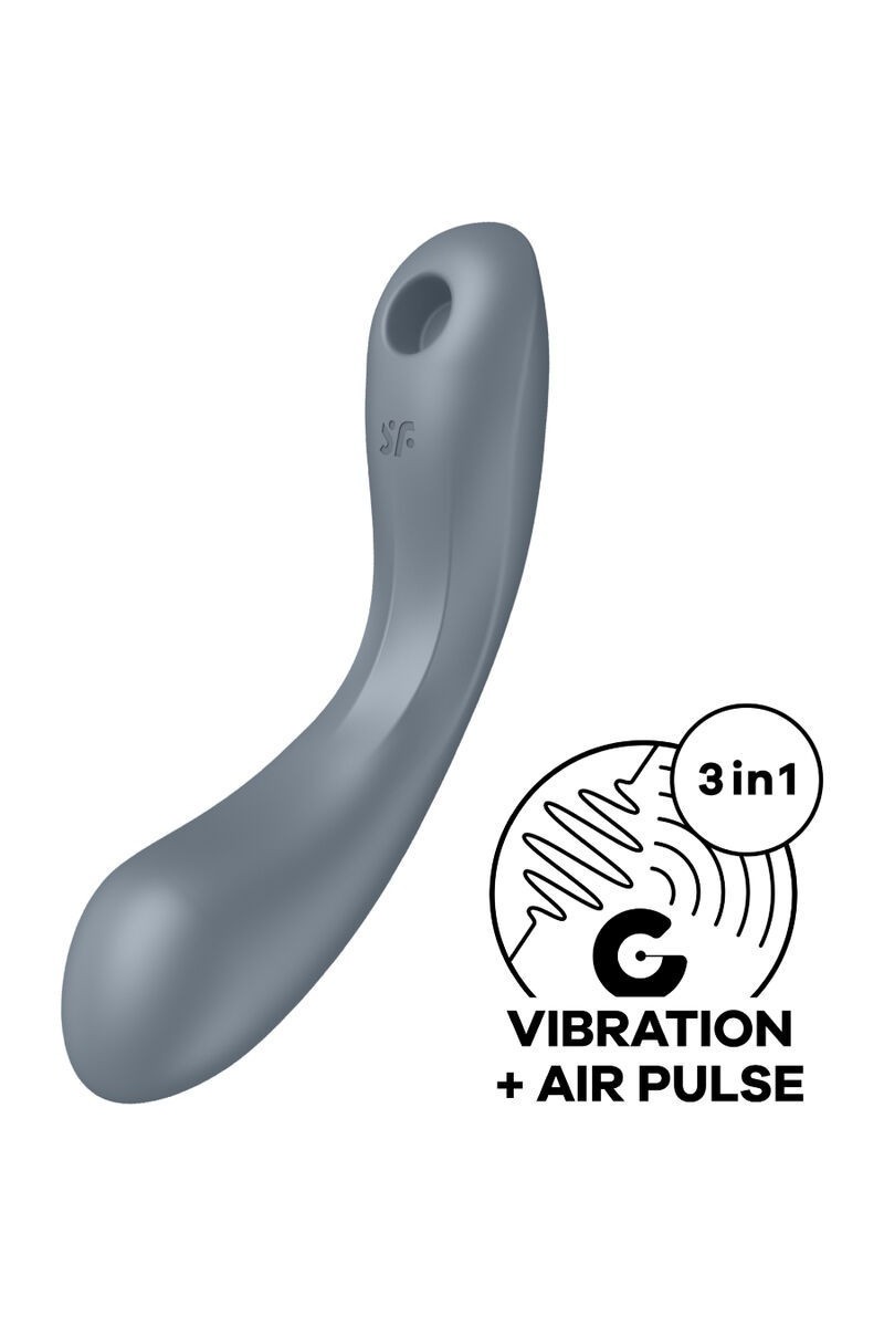 Vibratore punto G e succhia clitoride Trinity 1 grigio